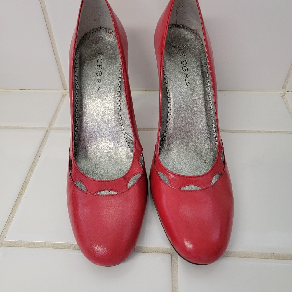 BCB Girls Red Leather Heels